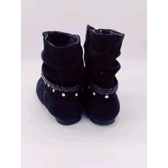 Simply Styled Black Faux Suede Ankle Boots Girls Sz 11 Booties TG Ainsley 26397 - Picture 2 of 12